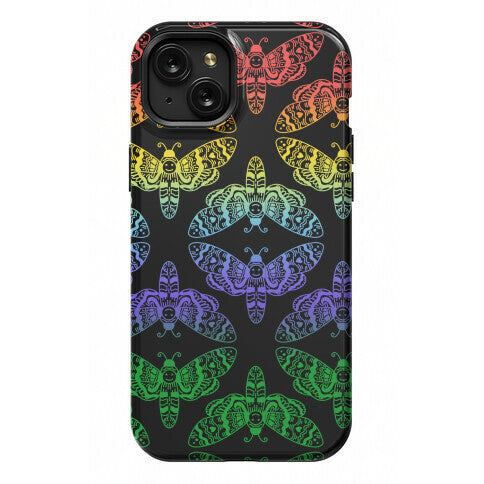 Rainbow Moth Pattern Phone Case