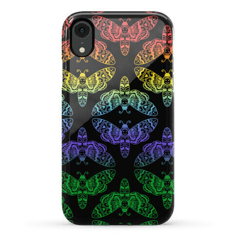 Rainbow Moth Pattern Phone Case