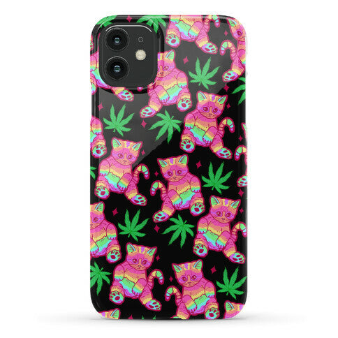 Rainbow Weed Kitty Phone Case