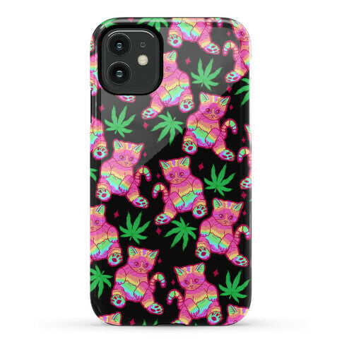 Rainbow Weed Kitty Phone Case