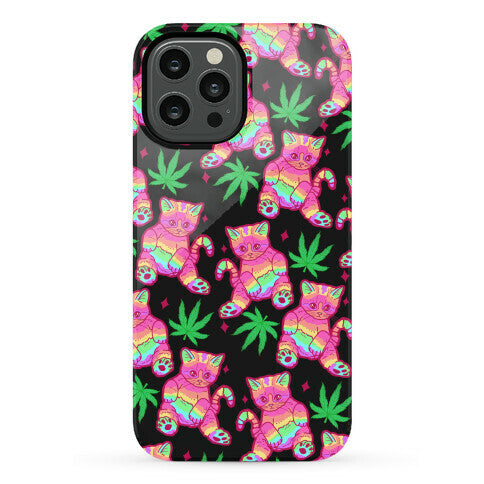 Rainbow Weed Kitty Phone Case