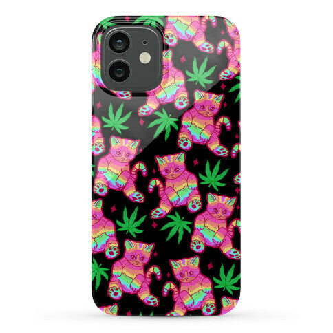 Rainbow Weed Kitty Phone Case