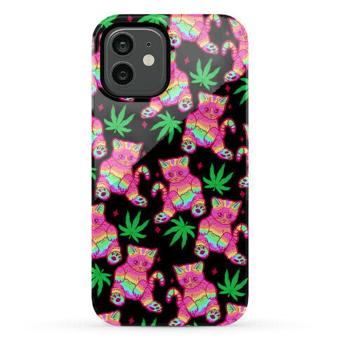 Rainbow Weed Kitty Phone Case