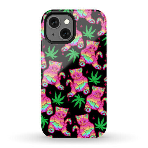 Rainbow Weed Kitty Phone Case