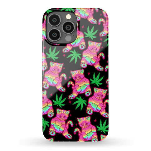 Rainbow Weed Kitty Phone Case