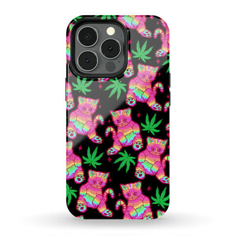 Rainbow Weed Kitty Phone Case