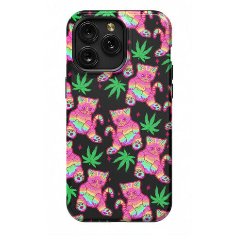 Rainbow Weed Kitty Phone Case