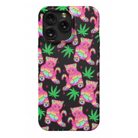 Rainbow Weed Kitty Phone Case