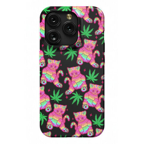 Rainbow Weed Kitty Phone Case