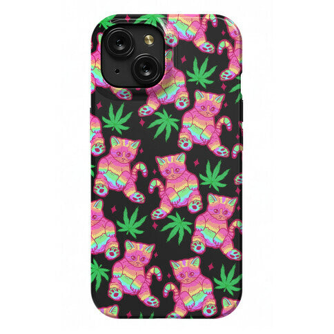 Rainbow Weed Kitty Phone Case