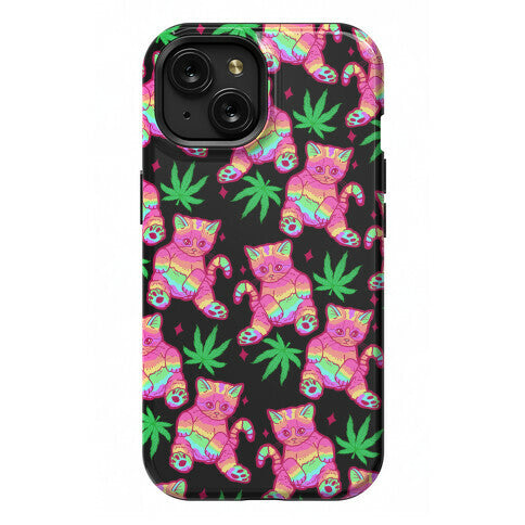 Rainbow Weed Kitty Phone Case