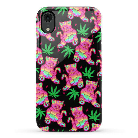 Rainbow Weed Kitty Phone Case