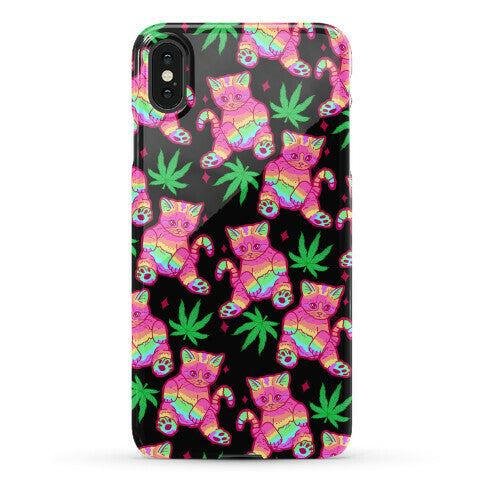 Rainbow Weed Kitty Phone Case