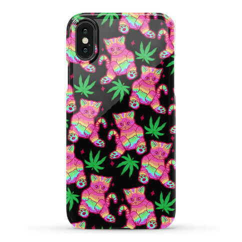 Rainbow Weed Kitty Phone Case