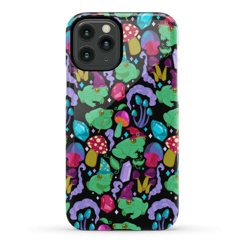 Magical Mushroom Frogs Pattern Phone Case