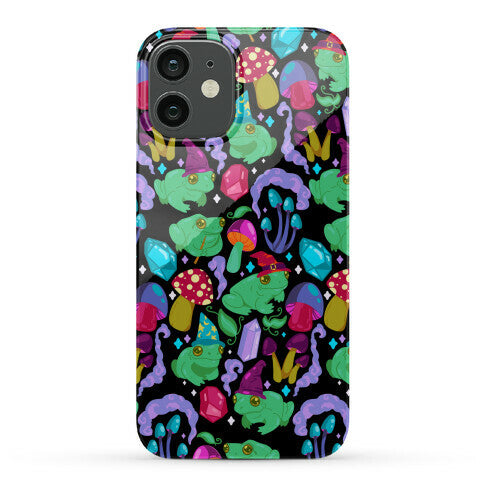 Magical Mushroom Frogs Pattern Phone Case