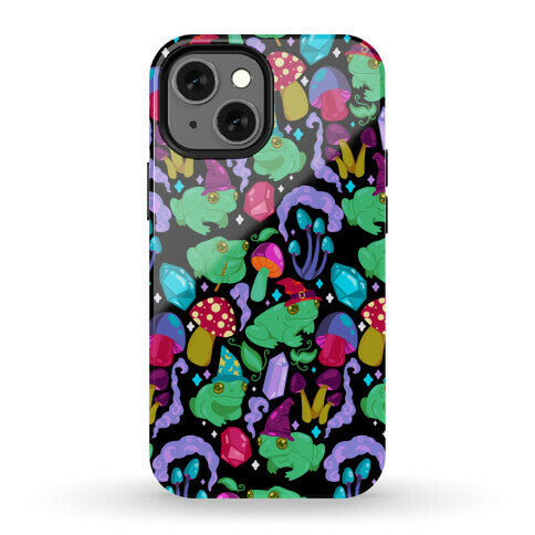 Magical Mushroom Frogs Pattern Phone Case