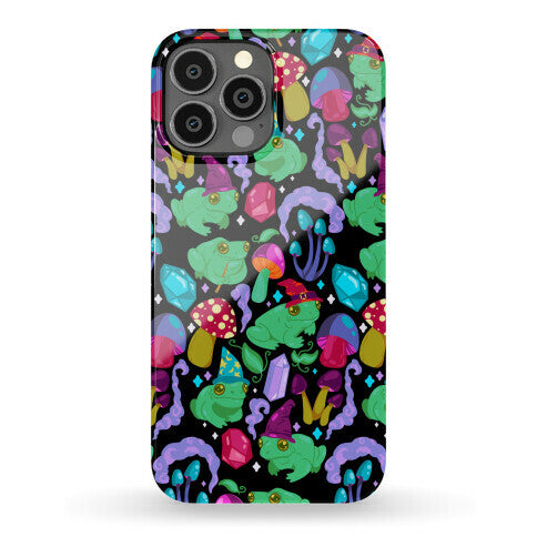 Magical Mushroom Frogs Pattern Phone Case