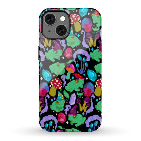 Magical Mushroom Frogs Pattern Phone Case