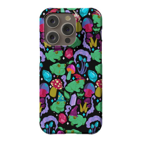 Magical Mushroom Frogs Pattern Phone Case