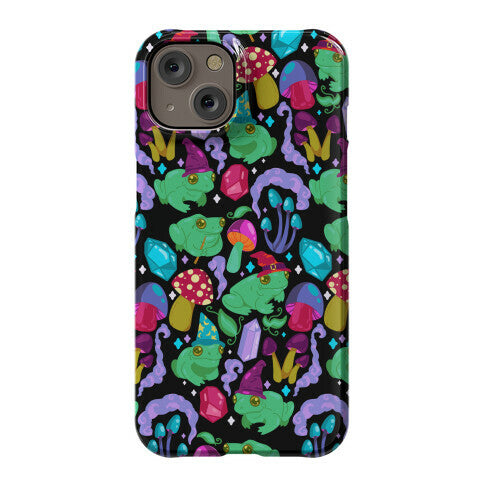 Magical Mushroom Frogs Pattern Phone Case