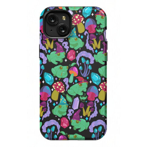 Magical Mushroom Frogs Pattern Phone Case