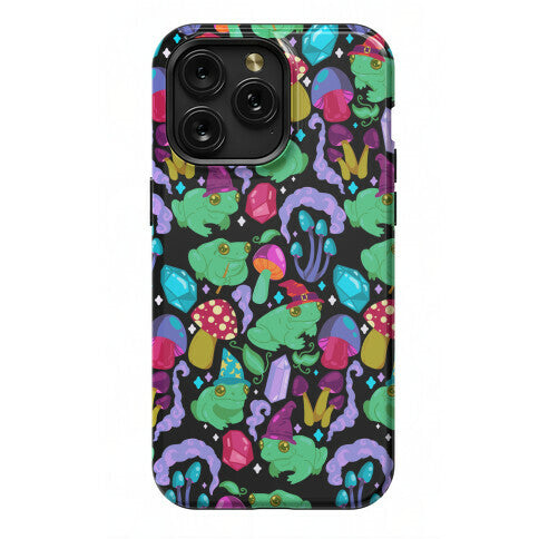 Magical Mushroom Frogs Pattern Phone Case