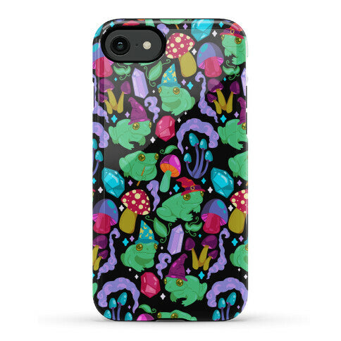 Magical Mushroom Frogs Pattern Phone Case