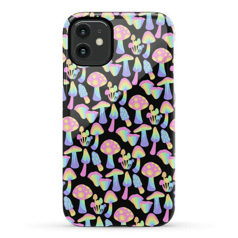 Pastel Rainbow Mushrooms Pattern Phone Case