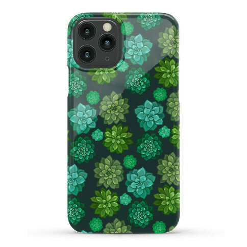 Green Succulent Pattern Phone Case
