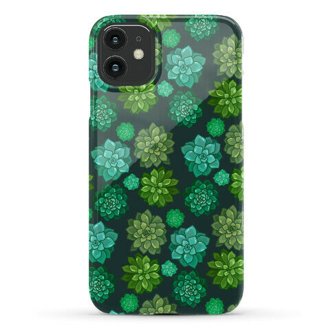 Green Succulent Pattern Phone Case