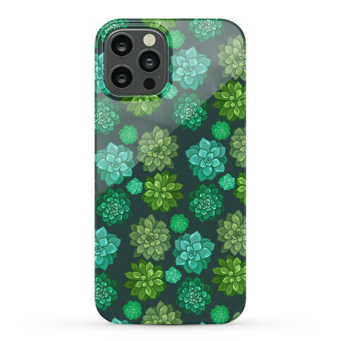 Green Succulent Pattern Phone Case