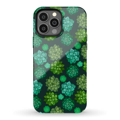 Green Succulent Pattern Phone Case