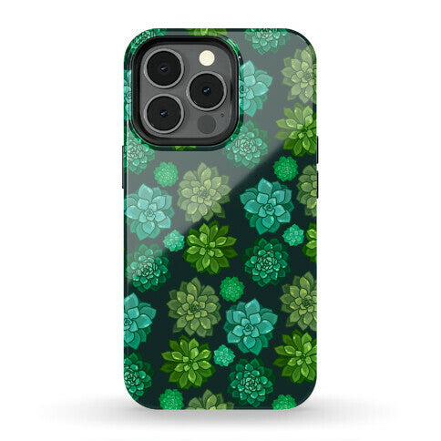 Green Succulent Pattern Phone Case