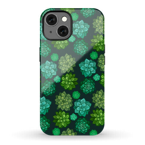 Green Succulent Pattern Phone Case