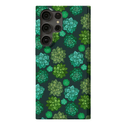 Green Succulent Pattern Phone Case