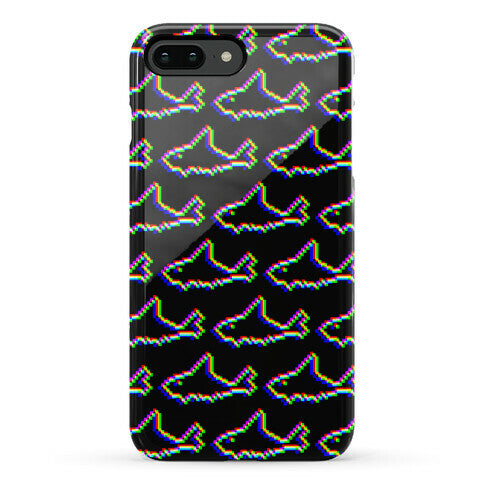 Glitch Shark Pattern Phone Case