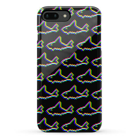 Glitch Shark Pattern Phone Case
