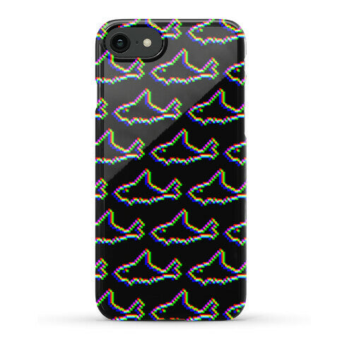 Glitch Shark Pattern Phone Case