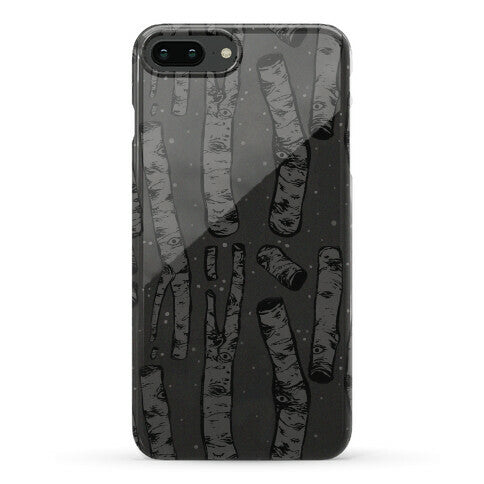 Birch Trees in the Darkness Phone Case