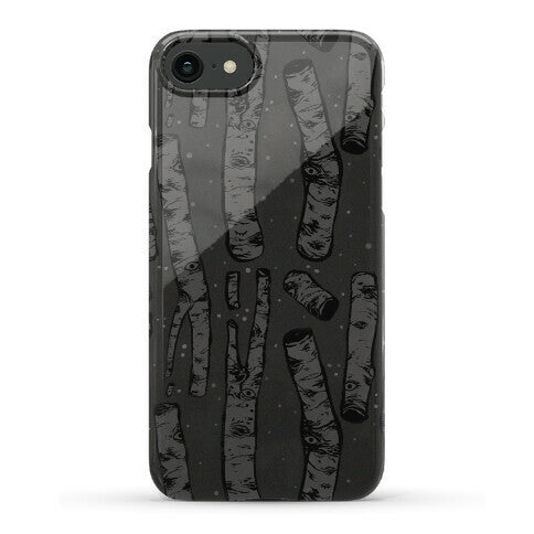 Birch Trees in the Darkness Phone Case