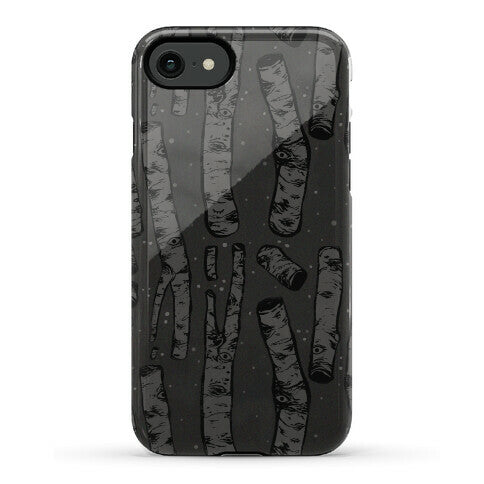 Birch Trees in the Darkness Phone Case