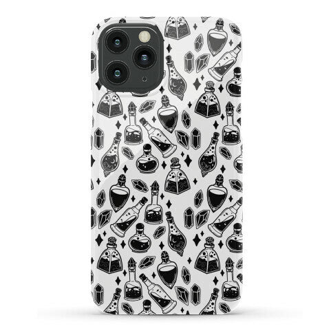 Black On White Potions Pattern Phone Case