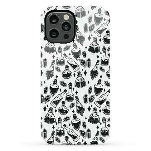 Black On White Potions Pattern Phone Case