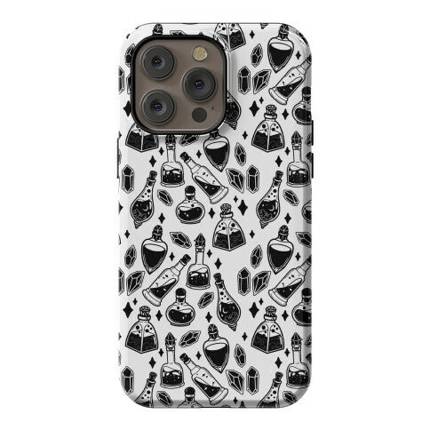 Black On White Potions Pattern Phone Case