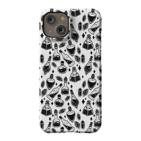 Black On White Potions Pattern Phone Case