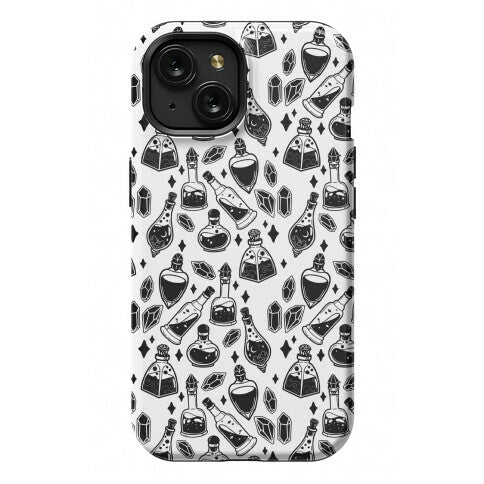 Black On White Potions Pattern Phone Case