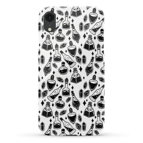 Black On White Potions Pattern Phone Case