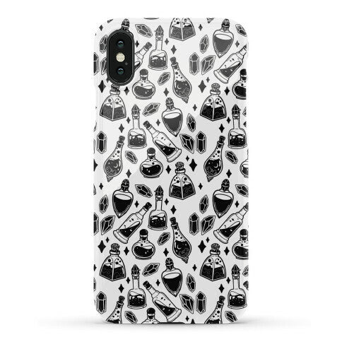 Black On White Potions Pattern Phone Case