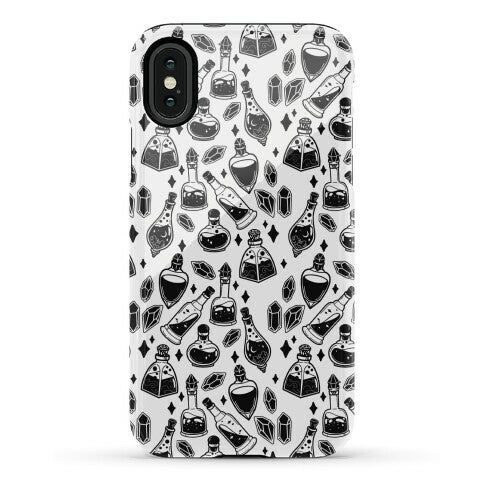 Black On White Potions Pattern Phone Case